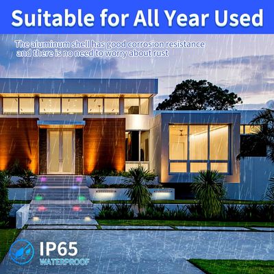 Wielokolorowe światła LED ślubne Święta Narodziny Krok zewnętrzny z czujnikiem ruchu