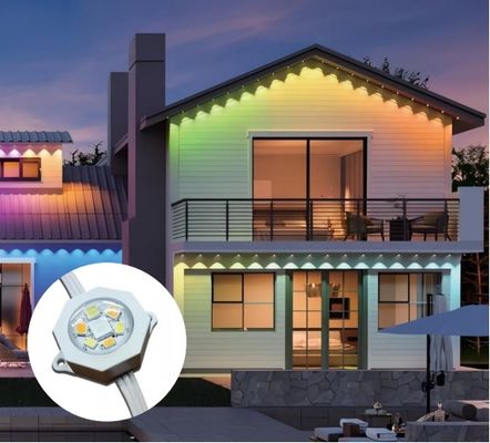 RGBIC CCT Smart Eave Wall Mounted Exterior Light PC ABS Material Housing Z 5054 2835 Źródłem światła